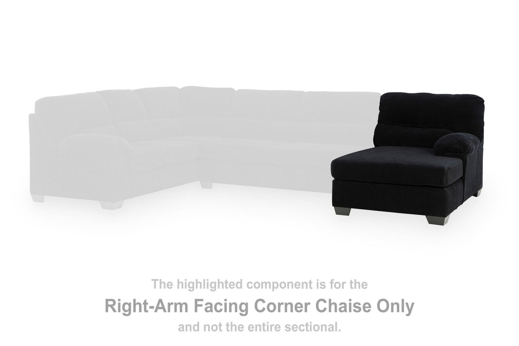 SimpleJoy - RAF Corner Chaise - Onyx - Tallahassee Discount Furniture (FL)