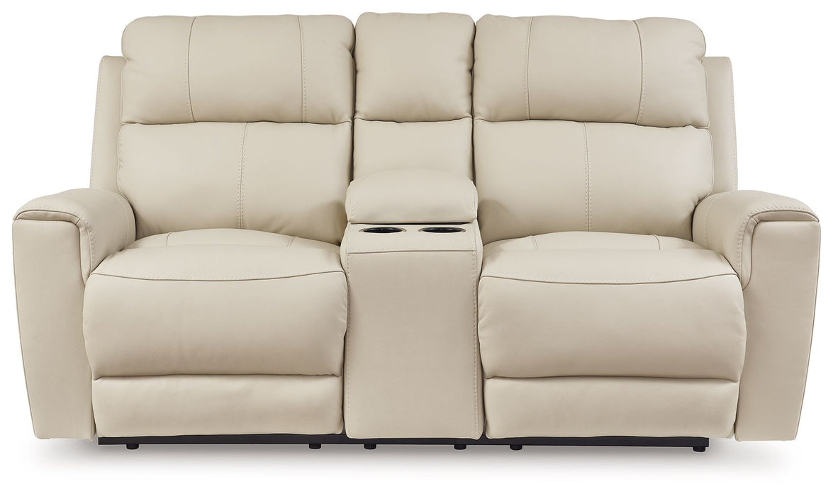 Dahlmoore - Almond - Dbl Power Reclining Loveseat With Console - Tallahassee Discount Furniture (FL)