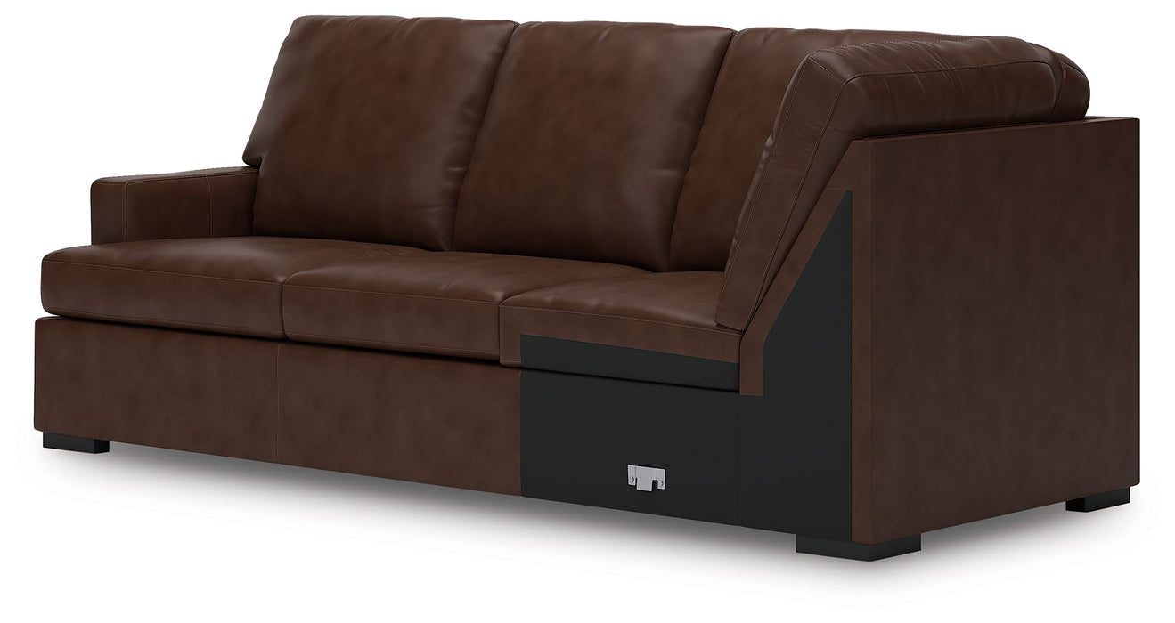 McDowlan - Coffee - LAF Sofa With Corner Wedge - Tallahassee Discount Furniture (FL)