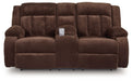 Free Wake - Chocolate - Double Relcining Power Loveseat With Console - Tallahassee Discount Furniture (FL)
