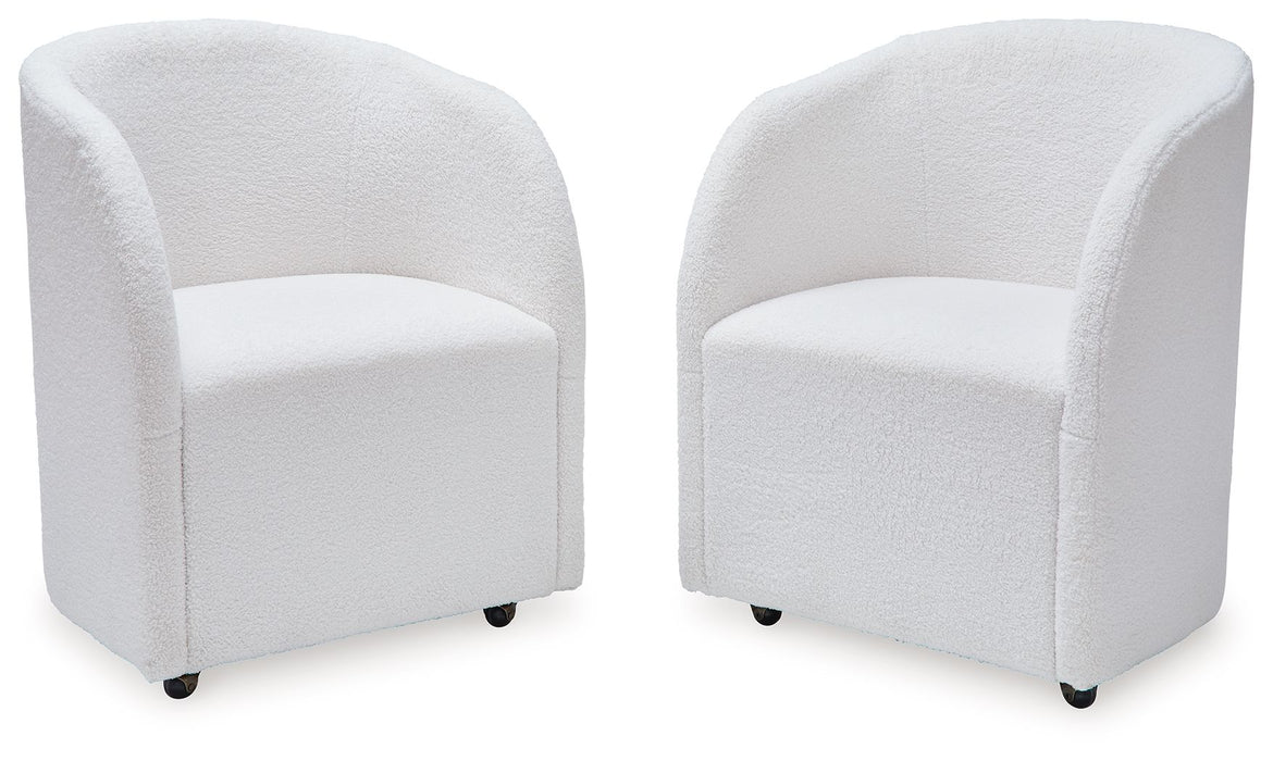Rowanbeck - Ivory - Dining Upholstered Arm Chair (Set of 2) - Tallahassee Discount Furniture (FL)