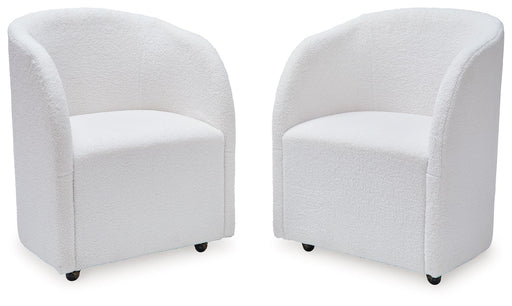 Rowanbeck - Ivory - Dining Upholstered Arm Chair (Set of 2) - Tallahassee Discount Furniture (FL)