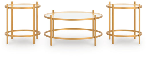 Pearlox - Gold - Occasional Table Set (Set of 3) - Tallahassee Discount Furniture (FL)