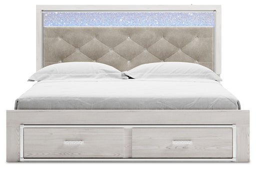 Altyra - White - King Upholstered Storage Bed - Tallahassee Discount Furniture (FL)