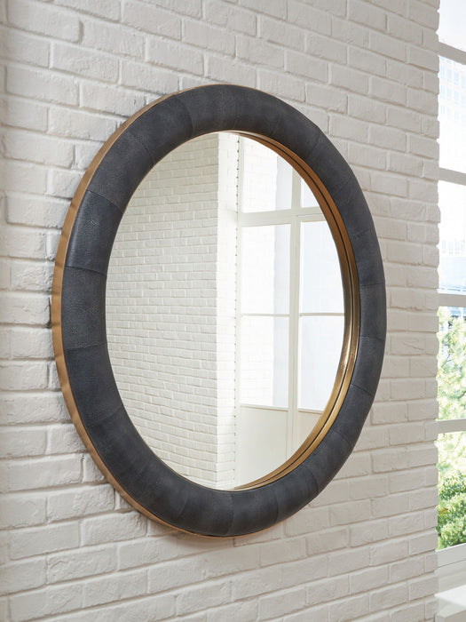 Corinsworth - Accent Mirror - Charcoal / Brass Finish - Tallahassee Discount Furniture (FL)