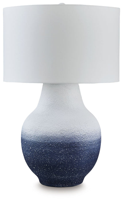 Dashland - White / Navy - Metal Table Lamp - Tallahassee Discount Furniture (FL)