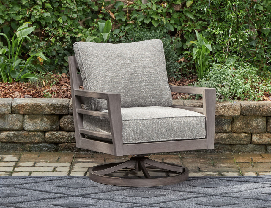 Hillside Barn - Gray / Brown - Swivel Lounge W/ Cushion - Tallahassee Discount Furniture (FL)