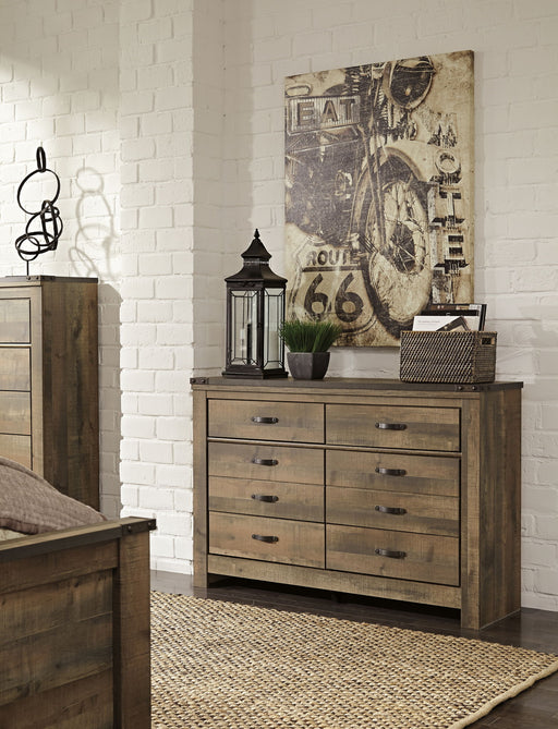 Trinell - Six Drawer Dresser - 61.34" x 15.98" x 42.99" - Brown Dark - Tallahassee Discount Furniture (FL)