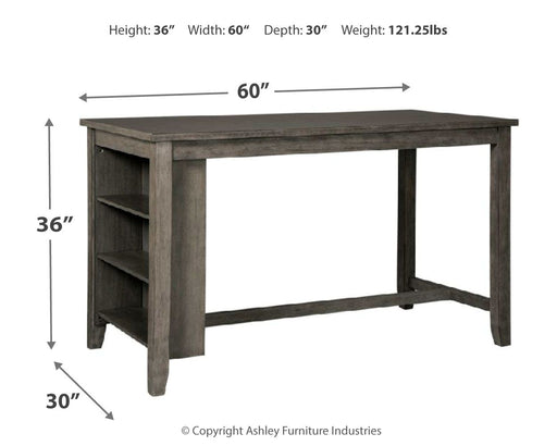 Caitbrook - Gray - Rectangular Dining Room Counter Table - Tallahassee Discount Furniture (FL)