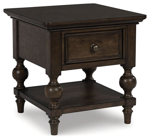 Veramond - Dark Brown - Square End Table - Tallahassee Discount Furniture (FL)