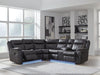 Sultan Meadow - Carbon - 2-Piece Reclining Sectional - Tallahassee Discount Furniture (FL)