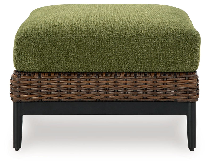 Horizon Hall - Brown / Green - Ottoman With Cushion - Tallahassee Discount Furniture (FL)
