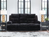 Rhine Falls - Onyx - Reclining Power Sofa With Drop Down Table - Tallahassee Discount Furniture (FL)