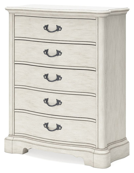 Arlendyne - Antique White - Five Drawer Chest - Tallahassee Discount Furniture (FL)