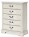 Arlendyne - Antique White - Five Drawer Chest - Tallahassee Discount Furniture (FL)