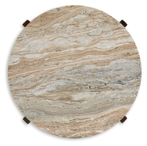 Tanidore - Warm Brown - Round Cocktail Table - Tallahassee Discount Furniture (FL)