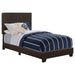 Dorian Upholstered Twin Bed Brown image