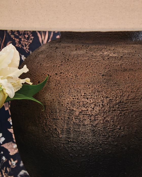 Newgerhard - Brown / Black - Metal Table Lamp - Tallahassee Discount Furniture (FL)