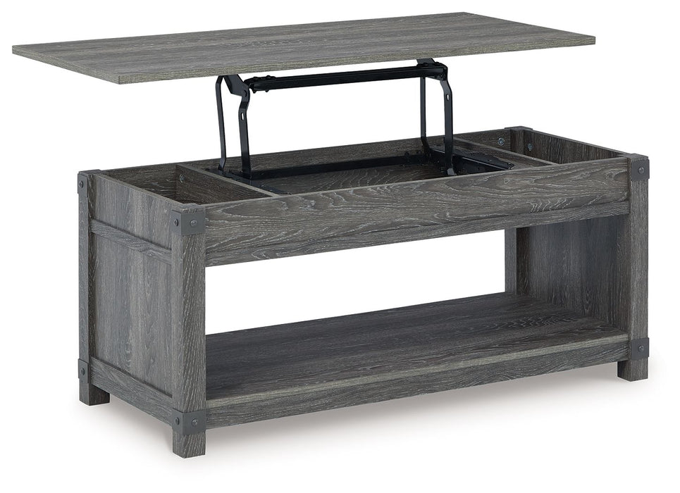 Freedan - Rect Lift Top Cocktail Table - Grayish Brown - Tallahassee Discount Furniture (FL)
