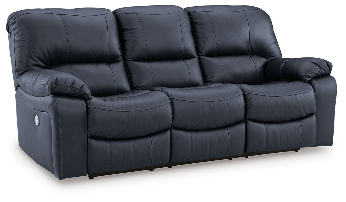 Leesworth - Ocean - 3 Pc. - Power Reclining Sofa, Power Reclining Loveseat, Power Rocker Recliner - Tallahassee Discount Furniture (FL)