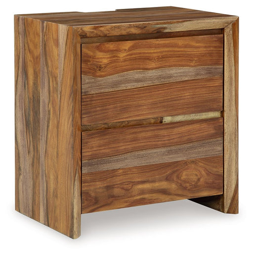 Dressonni - Brown - Two Drawer Night Stand - Tallahassee Discount Furniture (FL)