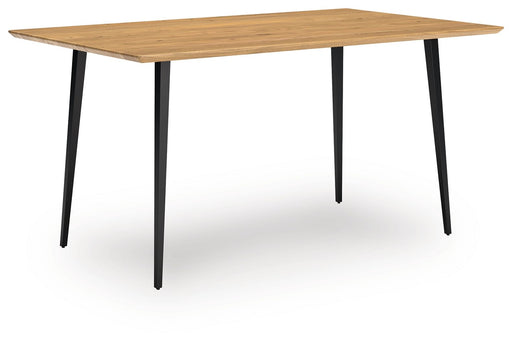 Gretlynn - Rectangular Dining Room Table - Black / Natural - Tallahassee Discount Furniture (FL)