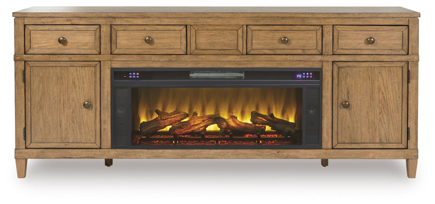 Sharlance - 81" TV Stand With Electric Fireplace - Tallahassee Discount Furniture (FL)