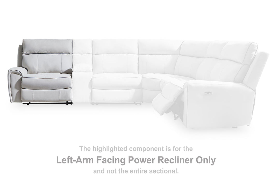 Social Pointe - Pearl / Ash - LAF Zero Wall Power Recliner - Tallahassee Discount Furniture (FL)