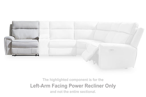 Social Pointe - Pearl / Ash - LAF Zero Wall Power Recliner - Tallahassee Discount Furniture (FL)
