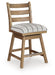 Ridgester - Upholstered Swivel Barstool (Set of 2) - Light Brown - Tallahassee Discount Furniture (FL)