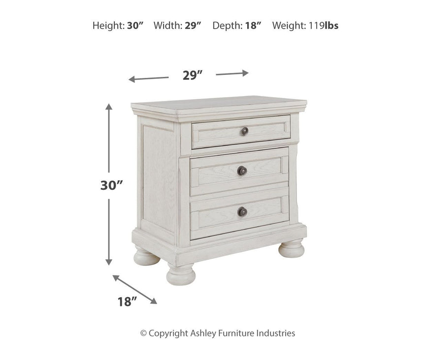 Robbinsdale - Two Drawer Night Stand - Antique White - Tallahassee Discount Furniture (FL)