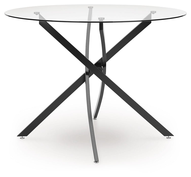 Pharwynn - 5 Pc. - Dining Room Table, 4 Side Chair - Black - Tallahassee Discount Furniture (FL)