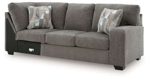Clarington - RAF Sofa With Corner Wedge - Greystone - Tallahassee Discount Furniture (FL)