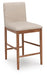 Isanti - Upholstered Barstool (Set of 2) - Light Brown - Tallahassee Discount Furniture (FL)