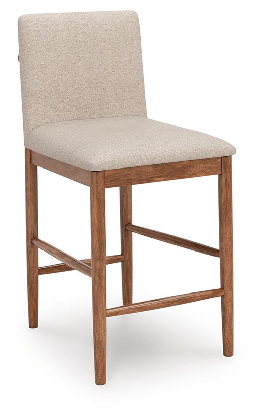 Isanti - Upholstered Barstool (Set of 2) - Light Brown - Tallahassee Discount Furniture (FL)