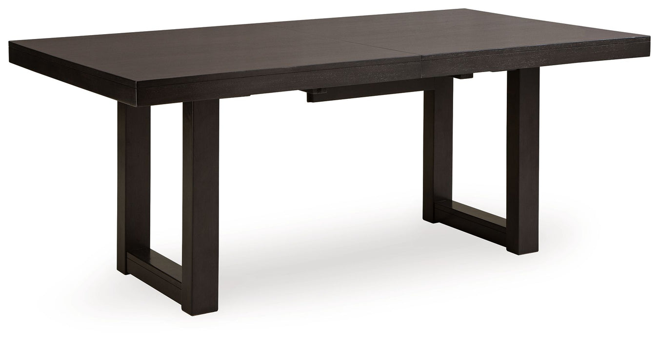 Neymorton - 7 Pc. - Rectangular Extension Table, 6 Side Chairs - Dark Grayish Brown - Tallahassee Discount Furniture (FL)