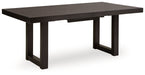 Neymorton - 7 Pc. - Rectangular Extension Table, 6 Side Chairs - Dark Grayish Brown - Tallahassee Discount Furniture (FL)