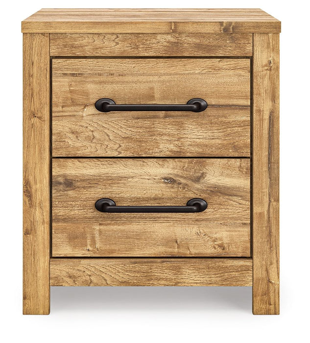 Maystonna - Two Drawer Night Stand - Brown - Tallahassee Discount Furniture (FL)