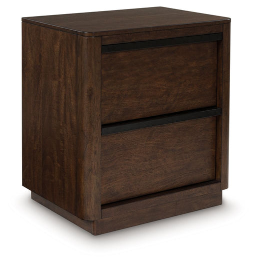 Dilenno - Dark Brown - Two Drawer Night Stand - Tallahassee Discount Furniture (FL)