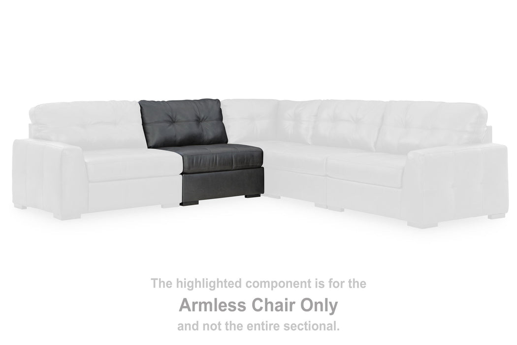 Brindley Pier - Fog - Armless Chair - Tallahassee Discount Furniture (FL)