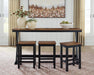 Wildenauer - Rectangular Dining Room Counter Table Set (Set of 4) - Brown / Black - Tallahassee Discount Furniture (FL)