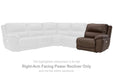 Dunleith - Chocolate - RAF Zero Wall Power Recliner - Tallahassee Discount Furniture (FL)