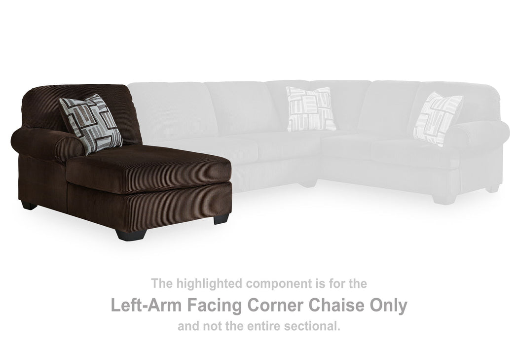 Kimlee - Chocolate - LAF Corner Chaise - Tallahassee Discount Furniture (FL)