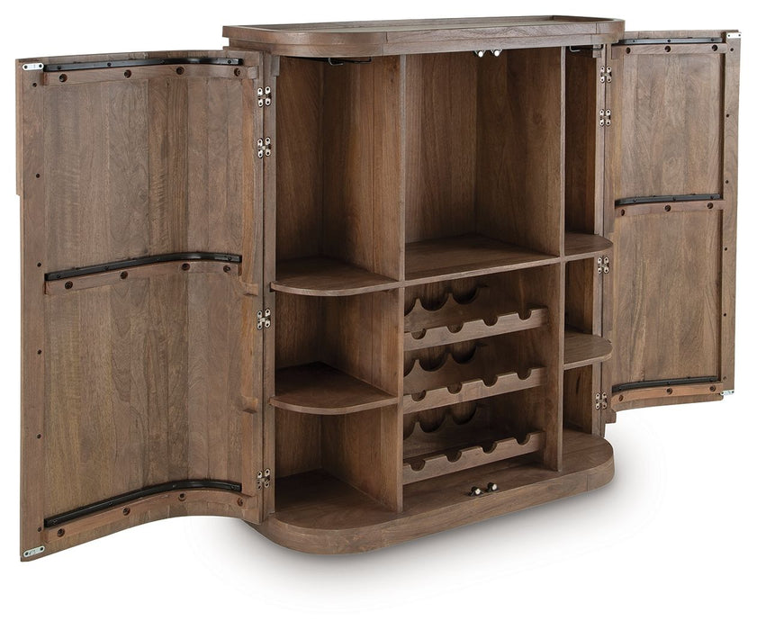 Landermont - Medium Brown - Bar Cabinet - Tallahassee Discount Furniture (FL)