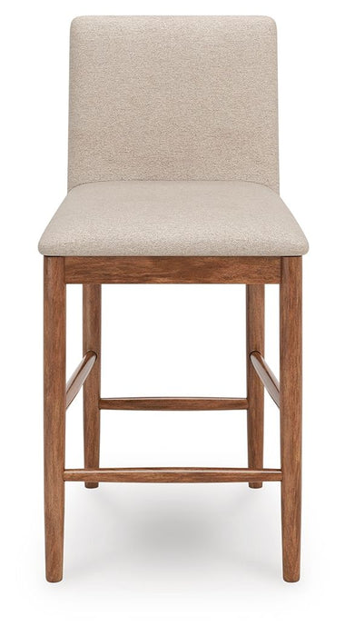 Isanti - Upholstered Barstool (Set of 2) - Light Brown - Tallahassee Discount Furniture (FL)