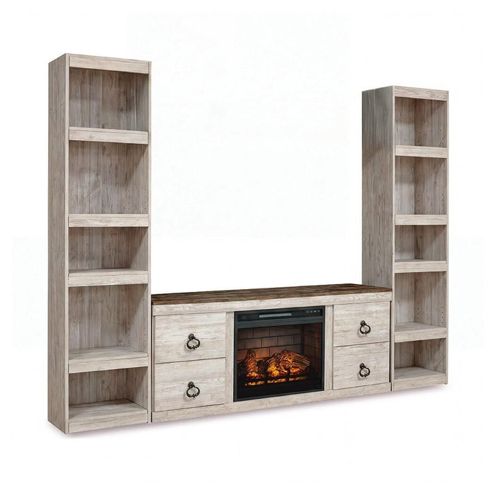 Willowton - Entertainment Center With Fireplace Option - Tallahassee Discount Furniture (FL)