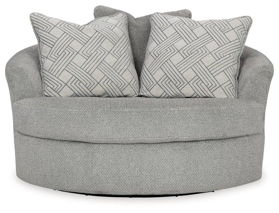 Casselbury - Cement - Oversized Swivel Accent Chair - Tallahassee Discount Furniture (FL)
