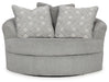Casselbury - Cement - Oversized Swivel Accent Chair - Tallahassee Discount Furniture (FL)