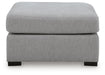 Lakepoint - Oversized Accent Ottoman - Nickel - Tallahassee Discount Furniture (FL)