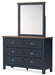 Landocken - Brown / Blue - Dresser and Mirror - Tallahassee Discount Furniture (FL)